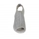 Sandalo accollato da donna con elastico e plateau in camoscio forato grigio tacco 8 - Misure disponibili: 43, 45