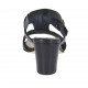Sandalia con elastico y hebilla para mujer en piel negra tacon 6 - Tallas disponibles:  42