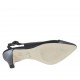 Chanel da donna con finta cerniera in pelle nera e pelle laminata grigia tacco 6 - Misure disponibili: 32, 43
