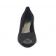 Scarpa da donna aperta in punta in pelle stampata glitterata nera tacco 6 - Misure disponibili: 33