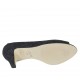 Zapato abierto en punta para mujer en piel estampada brillante negra tacon 6 - Tallas disponibles:  33