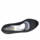 Scarpa da donna aperta in punta in pelle stampata glitterata nera tacco 6 - Misure disponibili: 33