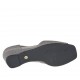 Chaussure ouverte pour femmes avec elastique et cercle métallique en cuir imprimé scintillant gris talon compensé 3 - Pointures disponibles:  32, 45