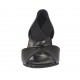 Scarpa aperta da donna in pelle nera con elastico e anello metallico zeppa 3 - Misure disponibili: 32, 33, 43