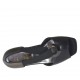 Scarpa aperta da donna in pelle nera con elastico e anello metallico zeppa 3 - Misure disponibili: 32, 33, 43