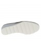 Scarpa accollata da donna con elastico in camoscio forato grigio e pelle laminata argento zeppa 4 - Misure disponibili: 42, 43, 45