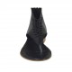 Scarpa aperta infradito da donna con cerniera e lacci in pelle nera tacco 1 - Misure disponibili: 42