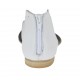 Scarpa aperta infradito da donna con cerniera e lacci in pelle bianca tacco 1 - Misure disponibili: 33, 42, 43, 44