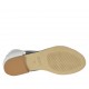 Scarpa aperta infradito da donna con cerniera e lacci in pelle bianca tacco 1 - Misure disponibili: 33, 42, 43, 44