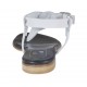Sandale entredoigt pour femmes avec courroie en cuir blanc talon 1 - Pointures disponibles:  43, 44