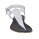Sandalo infradito da donna con cinturino in pelle bianca tacco 1 - Misure disponibili: 34, 43, 44