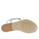 Sandalo infradito da donna con cinturino in pelle bianca tacco 1 - Misure disponibili: 34, 43, 44