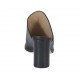 Mule ouvert pour femmes en cuir noir talon 7 - Pointures disponibles:  33