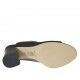 Sabot aperto da donna in pelle nera tacco 7 - Misure disponibili: 33