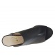 Sabot aperto da donna in pelle nera tacco 7 - Misure disponibili: 33