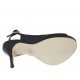 Sandale pour femmes avec plateforme en tissu noir talon 10 - Pointures disponibles:  31