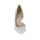 Zapato de salon para mujer con corte lateral en piel blanca tacon 9 - Tallas disponibles:  34