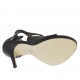 Scarpa aperta da donna con cerniera e elastico in pelle nera tacco 10 - Misure disponibili: 31, 32, 42