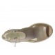 Sandalo da donna con cerniere e borchie in pelle taupe tacco 6 - Misure disponibili: 42