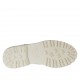 Chaussure à lacets ouverte a les côtes en cuir rose et lamé imprimé tressé cuivre talon 3 - Pointures disponibles:  44