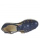 Scarpa aperta da donna con cinturino in pelle laminata blu zeppa 3 - Misure disponibili: 42, 44