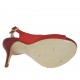 Woman's sandal with platform in red fabric heel 10 - Available sizes:  31, 32, 42