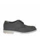 Scarpa casual stringata con lavorazioni Brogue da uomo in nabuk grigio - Misure disponibili: 37, 46