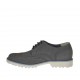 Scarpa casual stringata con lavorazioni Brogue da uomo in nabuk grigio - Misure disponibili: 37, 46