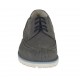 Scarpa casual stringata con lavorazioni Brogue da uomo in nabuk grigio - Misure disponibili: 37, 46