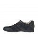 Chaussure sportif à lacets pour hommes en cuir et tissu noir - Pointures disponibles:  47