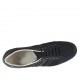 Chaussure sportif à lacets pour hommes en cuir et tissu noir - Pointures disponibles:  47