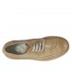 Scarpa casual stringata da uomo modello derby con lavorazione brogue in pelle taupe - Misure disponibili: 38, 47, 48, 49, 50