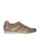 Scarpa stringata casual da uomo in pelle e tessuto taupe - Misure disponibili: 47, 49