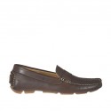 Mocasin de sport para hombre en piel marron