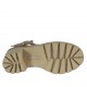 Stivaletto da donna con cerniera, fibbie e borchie in pelle beige tacco 6 - Misure disponibili: 42