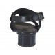 Sandalia para mujer en piel perforada negra con tacon 3 - Tallas disponibles:  32