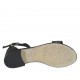 Scarpa aperta da donna in pelle nera con cinturino e strass tacco 2 - Misure disponibili: 32