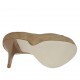 Scarpa aperta da donna con plateau in camoscio beige tacco 13 - Misure disponibili: 31, 32, 42, 46