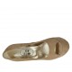 Scarpa aperta da donna con plateau in camoscio beige tacco 13 - Misure disponibili: 31, 32, 42, 46