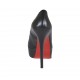 Escarpin à bout ouvert pour femmes avec plateforme en cuir noir talon 13 - Pointures disponibles:  42