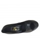 Scarpa da donna aperta in punta con plateau in pelle nera tacco 13 - Misure disponibili: 42, 45