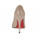 Scarpa da donna aperta in punta con plateau in pelle rosa cipria tacco 10 - Misure disponibili: 31, 42, 46