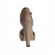 Woman's open shoe with t-strap and platform in powder rose leather and patent leather heel 10 - Available sizes:  31