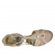 Scarpa aperta da donna con plateau e cinturino Charleston in pelle e vernice rosa cipria tacco 10 - Misure disponibili: 31