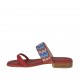 Chanclas de dedo rojas con strass multicolores para mujer tacon 2 - Tallas disponibles:  42, 43