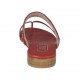 Chanclas de dedo rojas con strass multicolores para mujer tacon 2 - Tallas disponibles:  42, 43