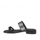 Sabot aperto infradito nero con strass multicolor tacco 2 - Misure disponibili: 42