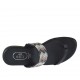 Chanclas de dedo negras con strass multicolores para mujer tacon 2 - Tallas disponibles:  42