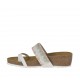 Sabot aperto infradito bianco con strass multicolor zeppa 4 - Misure disponibili: 42