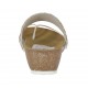 Sabot aperto infradito bianco con strass multicolor zeppa 4 - Misure disponibili: 42